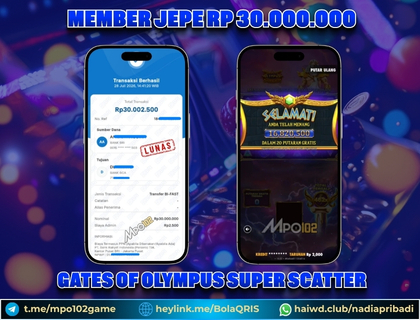 BUKTI KEMENANGAN MEMBER DARI MPO102 SLOT GAME
