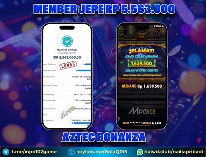 BUKTI KEMENANGAN MEMBER DARI MPO102 SLOT GAME