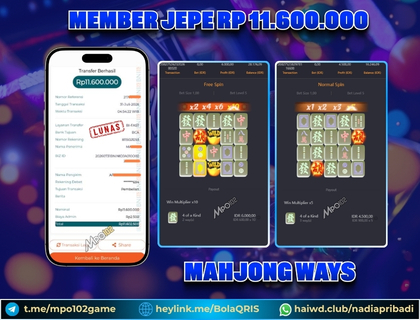 BUKTI KEMENANGAN MEMBER DARI MPO102 SLOT GAME