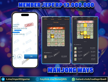 BUKTI KEMENANGAN MEMBER DARI MPO102 SLOT GAME