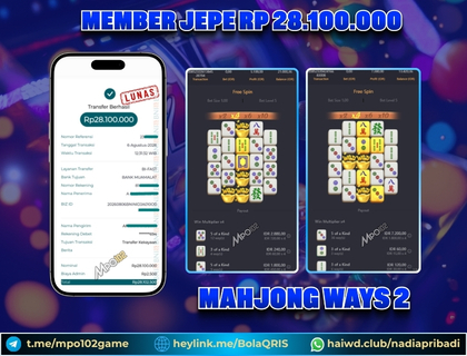BUKTI KEMENANGAN MEMBER DARI MPO102 SLOT GAME
