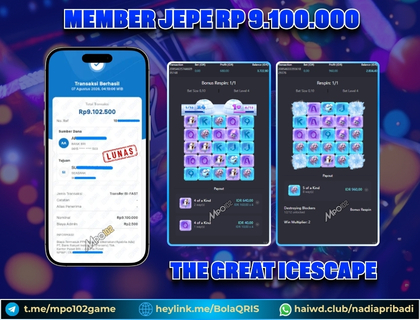 BUKTI KEMENANGAN MEMBER DARI MPO102 SLOT GAME