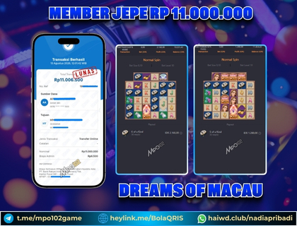 BUKTI KEMENANGAN MEMBER DARI MPO102 SLOT GAME