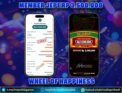 BUKTI KEMENANGAN MEMBER DARI MPO102 SLOT GAME