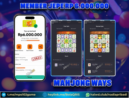 BUKTI KEMENANGAN MEMBER DARI MPO102 SLOT GAME
