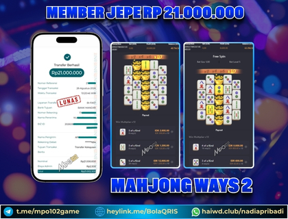 BUKTI KEMENANGAN MEMBER DARI MPO102 SLOT GAME