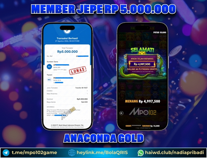 BUKTI KEMENANGAN MEMBER DARI MPO102 SLOT GAME