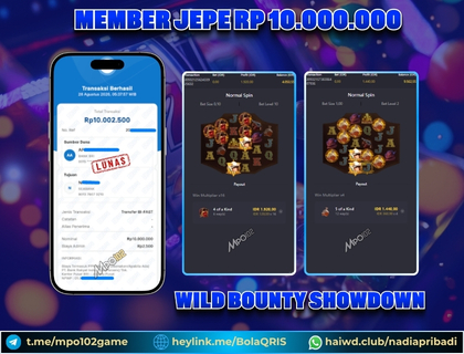 BUKTI KEMENANGAN MEMBER DARI MPO102 SLOT GAME
