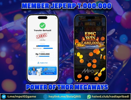 BUKTI KEMENANGAN MEMBER DARI MPO102 SLOT GAME