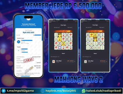 BUKTI KEMENANGAN MEMBER DARI MPO102 SLOT GAME